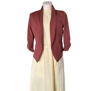 Boho Minimalist Earthy Chic – Maurice’s Rust Open Front Blazer – M